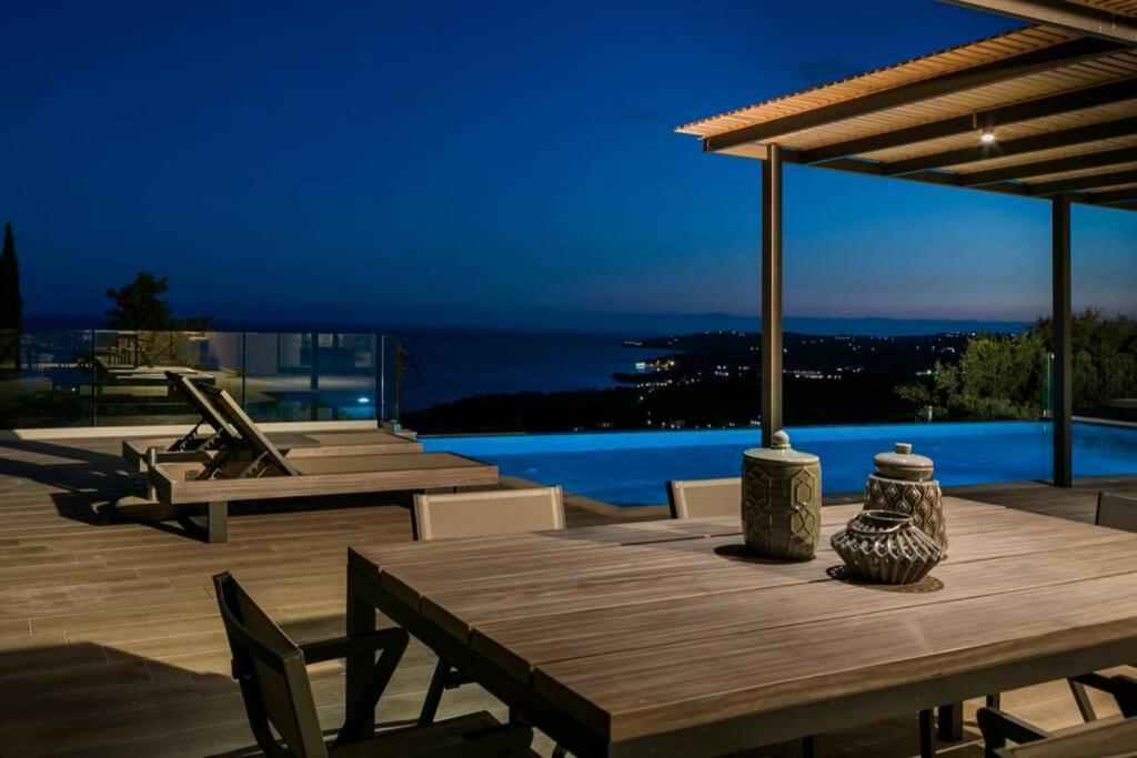 Color Villas-New Villa Green At Trapezaki With Private Pool Mousata Exterior foto